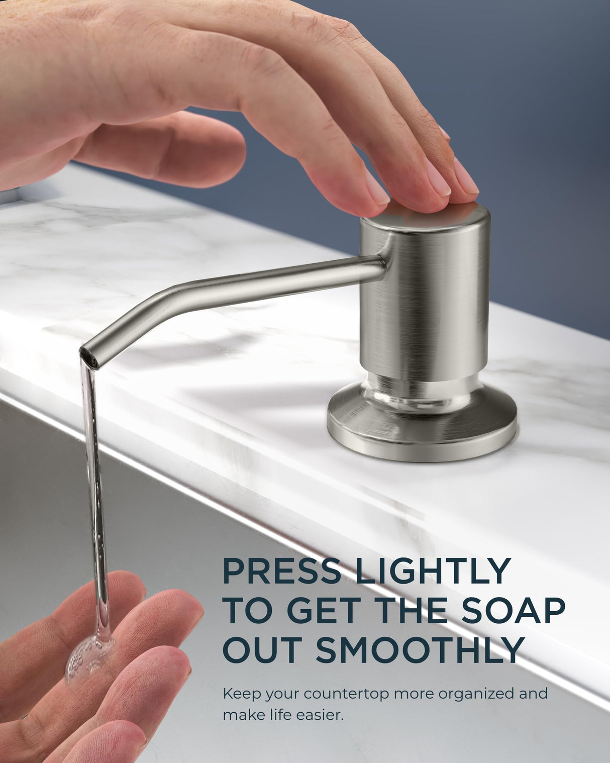 FORIOUS Kitchen Faucets with Soap Dispenser and Pull Down Sprayer, Brushed Nickel, Bar High Arc Single Handle Classic 3 Modes Stainless Steel Faucet for Kitchen Sink Farmhouse RV Laundry Camper