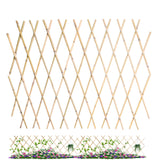 Jollybower 48x72 Inch Expandable Bamboo Trellis, Garden Lattice Fence, Expandable Fence for Climbing Plants, Vines & Ivy,Pet & Dog Barrier（Pack of 1）