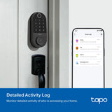 Tapo Smart Wi-Fi Door Lock, Deadbolt | Keyless Entry, Fingerprint Recognition, Touchscreen Keypad & in-App Monitoring with Scheduled Access|1-Year Rechargeable Battery | BHMA Grade 2 | DL110