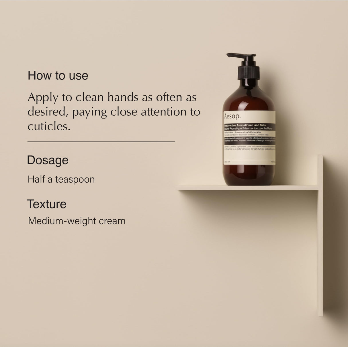 Aesop Resurrection Duet | Hand Wash & Hand Balm | Gentle Cleanse, Soften Hard-Working Hands | 16.9 oz / 500mL