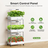 Ahopegarden Indoor Garden Hydroponics Growing System Kit: 66 Pods Plant Herb Garden Germination Kit with LED Grow Light, 30L Large Capacity Kitchen Hydroponics Planter Grower for Vegetable Fruit