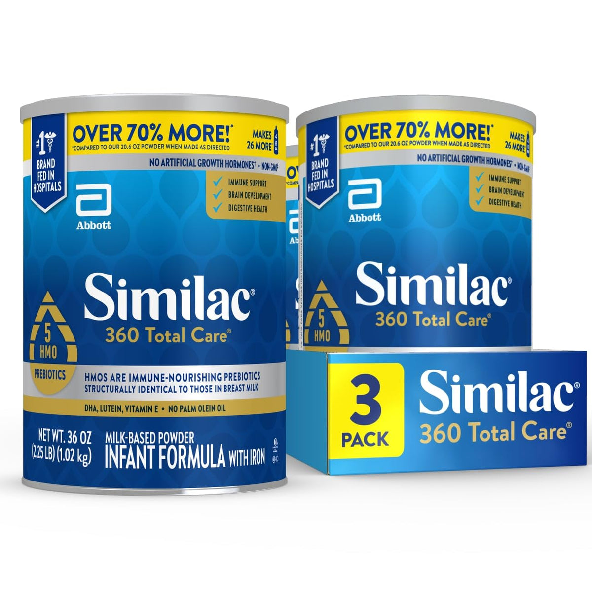 Similac 360 Total Care Baby Formula Powder, 5 HMO Prebiotics