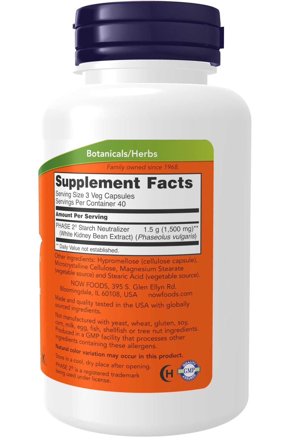 Now Foods, Phase 2 Starch Neutralizer, 500 mg, 120 Veg Capsules