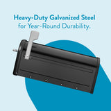 Architectural Mailboxes Chadwick Galvanized Steel Post Mount Mailbox, 8950B-10, Black, Medium Capacity