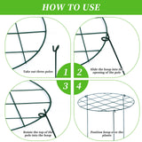 TIyneayle 12 Pack Peony Cages and Supports 16 x 24 Inch Grow Through Plant Support Peony Support Ring for Outdoor Plants