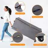 NettyPro Rolling Cushion Storage Bags with Wheel and Handle, Outdoor Patio Large Storage Container for Furniture Pillow Christmas Tree 9 Ft, 65 x 20 x 28 Inch, Grey