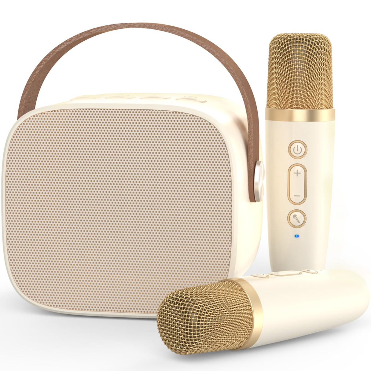 MEGUO Mini Karaoke Machine Microphone,Fun Toys Christmas Birthday Gifts for Adult Kids/Toddler Boys Girls 3 4 5 6 7 8 9 10 11 12+,Portable Bluetooth Speaker with 2 Wireless Microphone