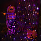 Joomer Orange Purple Halloween Solar String Lights,2 Pack Total 80FT 240LED