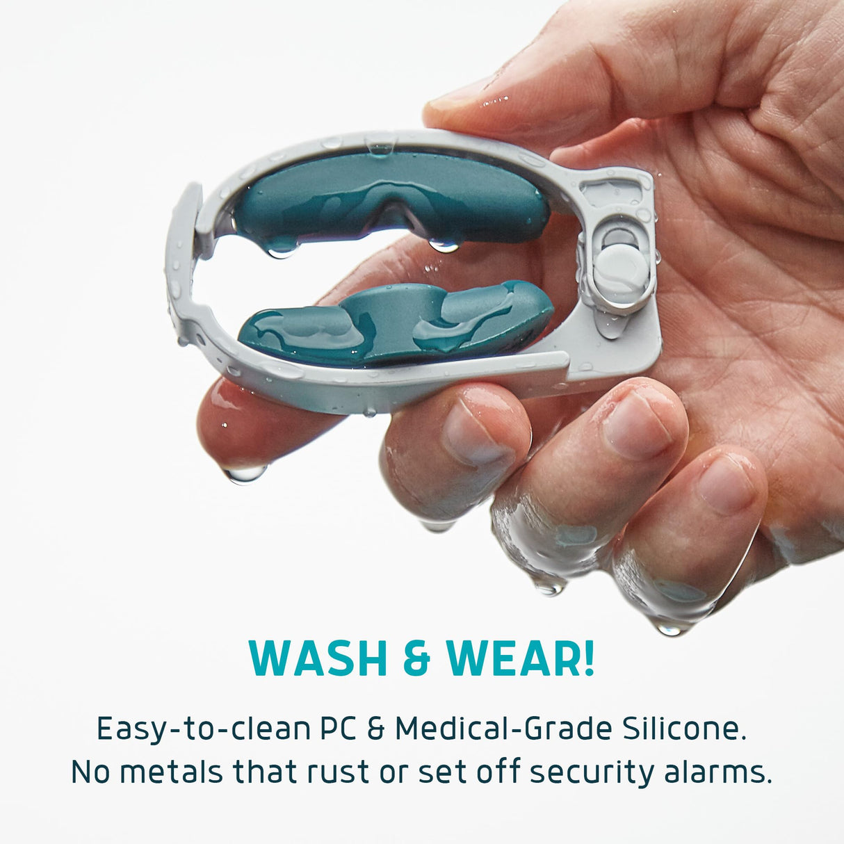 Freedom Clamp by Lunderg - with Innovative Pro-Hinge for Top-Down Pressure & 5 Different Fittings - Totally Customizable Penile Clamp for Incontinence - Mens Incontinence Products