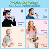 Jeefu Karaoke Machine for Kids, Toys for 3-12 Years Old Girls Gifts, Kids Karaoke Microphone Machine Toy, Best Fun Christmas Birthday Gifts for 5 6 7 8 9 10 11 Years Teens Girl Boys Blue 2 Mic