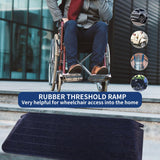 4 Inch Rise Threshold Ramp Anti-Slip Wheelchair Ramp Rubber Curb Ramp for Home Doorways 3 Feet Long 5500lbs Load Capacity(Anti-Slip Design)