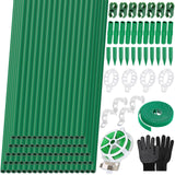 Lezmarket 80 Pack Garden Stakes(16" Each), Plant Support Stakes, DIY 4ft 5ft 6ft 7ft Sturdy Fiberglass Plant Sticks Support Garden Trellis for Growing Climbing Tomato Vegetables Flowers