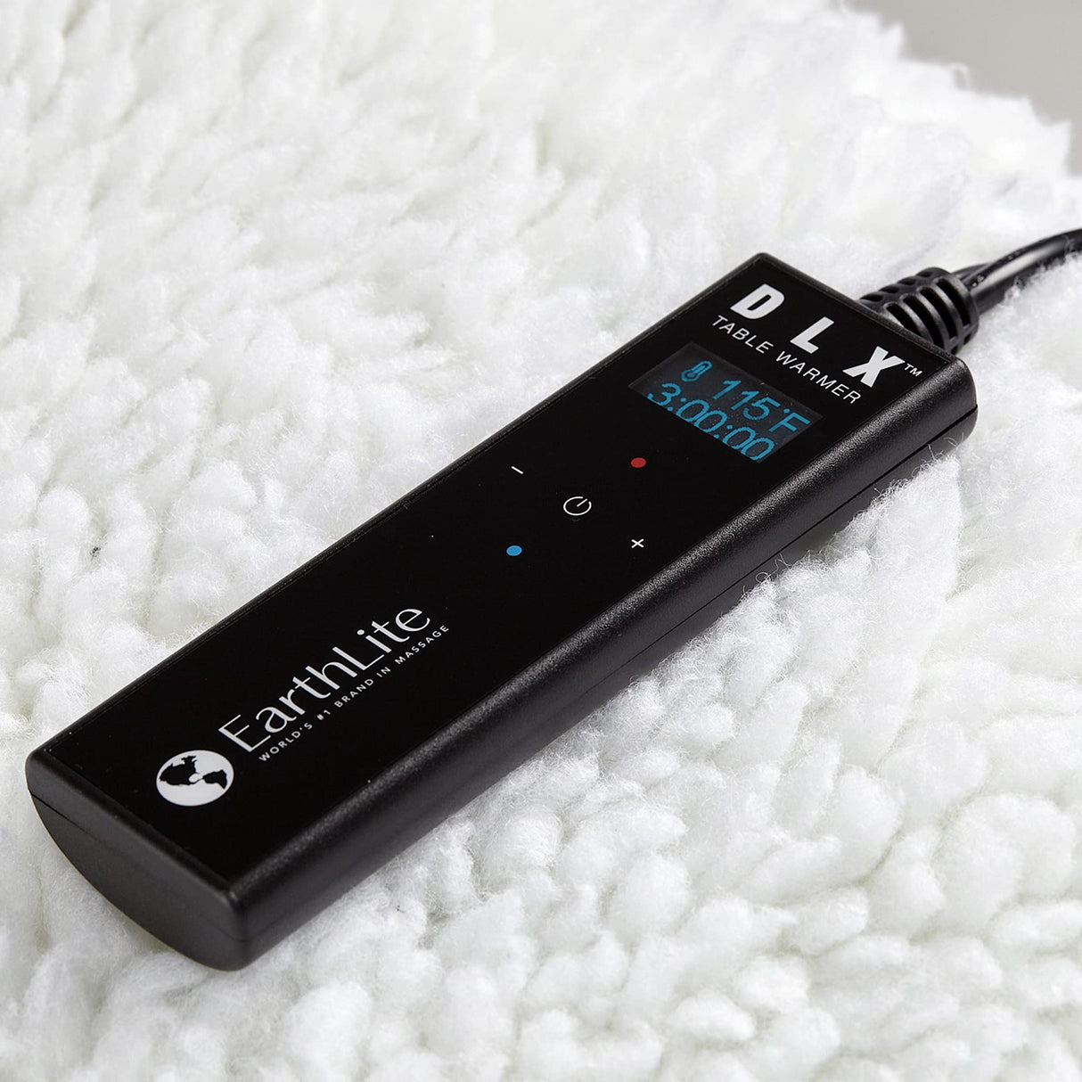EARTHLITE DLX Fleece Massage Table Warmer & Fleece Pad – Washable, Digital, Up to 135F, Auto Shut-Off (1” Fleece)
