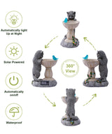Philodwell Solar Cat Birdbath Garden Statue: Outdoor Figurine Decor