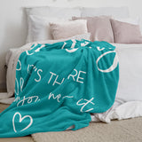 Pubrave Gifts for Women, Thinking of You/Cheer Up/Inspirational Gifts for Christmas/Birthday/Get Well, Hug/Love Blanket Teal 60x50in
