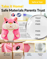 TWORIVER Talking Hamster Repeats What You Say,2025 Top Christmas Funny Gifts,Toddler Toys for Ages 2-4 5-7 8-13 Girls Pink Stocking+Stuffers Kids Interactive Dolls,a Most Popular Stuffed Animal Plush