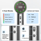 Guowo Hair Dryer, 160000 RPM Professional High Speed Ionic Blow Dryer for Fast Drying, 5 Temps/3 Speeds Lightweight Hairdryer with Magnetic Diffuser for Curly Hair for Home Travel Salon, Silver