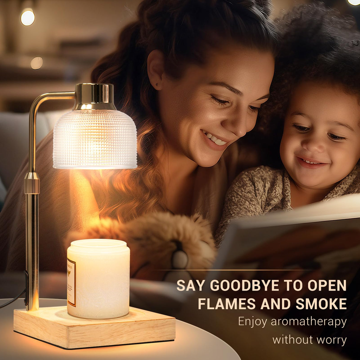 KLL Candle Warmer Lamp with Timer: Christmas Gifts for Women, Birthday Gifts for Women Mom Friend Sister - House Warming Gift New Home Decor - Wax Melt Warmer for Jar Candles with 2 Bulbs