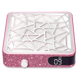 CHRISTINE SHELLY Nail Dust Collector, Powerful Vacuum Fan Vent Dust Collector Extractor Dust Suction Machine for Acrylic Nails Polishing, Nail Salon, Pink Diamond