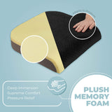 Kölbs Extra Large Seat Cushion, Stylish Plush Velvet Cover, X-Large Memory Foam for Office Chair, Floor Pillow, Cushion Back Pain Coccyx Pain Relief, Carry Handle (Extra Large)