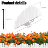White Garden Edging Border,Garden Lawn Border with Anchoring Spikes,Lawn Edging Border for Lawn,Flower Garden Outdoor Patio Pathway,No Dig Flexible Lawn Edging (30)