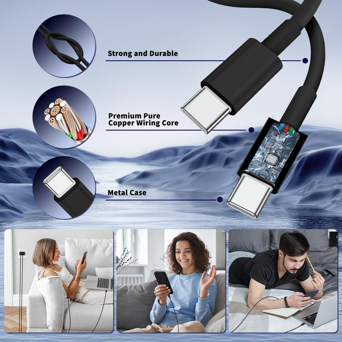 QZIIW Super Fast Samsung Charger Type C,45W Dual Port USB C Fast Charger