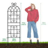 YOBAZAN Metal Garden Trellis 71"x20", 2 Pack Plant Support Trellis