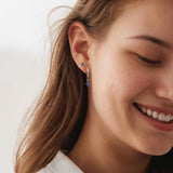 Dainty Blue Earrings Set For Women Dangle Earrings For Women Sterling Silver Hypoallergenic Cartilage Earring Stacks For Multiple Piercing Jewelry Gift