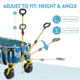 Beach Wagon with Big Wheels for Sand, Flip-Out Tailgate, 330 lb Capacity