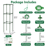 ROADPLUM 3 Pack 48" Tomato Cages for Garden, Plastic Coated Steel Pipe Heavy Duty Adjustable Tomato Stakes Trellis Plant Cages for Vegetable, Fruit, Flower, Rose Vine Climbing Plants