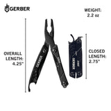 Gerber Gear Dime 12-in-1 Mini EDC Multitool - Needle Nose Pliers, Pocket Knife, Keychain, Bottle Opener - EDC Gear and Equipment - Green