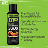 Muscle Pharm L-Carnitine 3000, The Ultimate Liquid L Carnitine Supplement for High-Performance, Supports Metabolism, Hydration & Energy, Zero Sugar/Calories, Peach Nectarine Flavor, 32 Servings