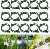 50 PCS Secured Plastic Plant Clip, Plant Support Clips, Garden Clips for Climbing Plants, Plastic Trellis Clips Plant Support Clips Tomato Grape Vine Vegetables Plant Fixing Clips (50, Green)