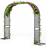 Metal Garden Arch, Heavy Duty Garden Trellis for Climbing Plants, with Enlarged Base for Stability, Ideal for Wedding Arches & Party Decorations, 87" W x 87" H