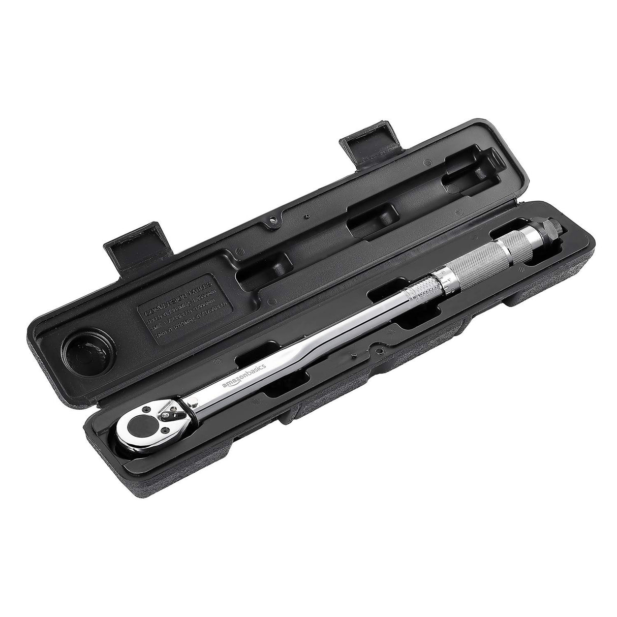 Amazon Basics 3/8-inch Drive Click Torque Wrench Ratchet, 15-80 ft.-lb, 20.4-108.5 Nm
