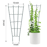 HiGift 4 Pack 24'' Plant Trellis for Climbing Plants Indoor, Outdoor Metal Garden Trellis for Climbing Plants, Metal Plant Stakes Plant Trellis for Houseplant Vine Ivy Flowers