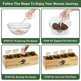 LUOJIBIE Bonsai Tree Kit, Complete Bonsai Starter Growing Kit, Christmas Birthday Gifts for Women Men Mom Dad Girls Boys, Gardening Gift for Plant Lovers, White Elephant Gifts for Adults