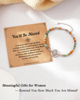 Moving Going Away Farewell Goodbye Gift for Coworker Women Friend Bracelet