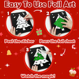 FUNNYB&G Foil Art Craft Activity for Kids - Christmas Crafts Gift Party Favors for Kids Stocking Stuffer Baskets Fillers Gifts Toy for Girls Boys 4 5 6 7 8 9 Years Old(Christmas)