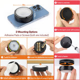 TECOMLIGHT LED Puck Lights with Remote Control, Battery Operated Wireless Closet Light, Under Cabinet Lighting Stick on Tap Push Lights, Color Changing Under Counter Light for Kitchen, 6 Pack - Black