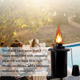 Torch Replacement Canisters, Bamboo Lantern Refillable Torches, Decorative Torch Canister Replacement for Yard, Patio, Deck, Garden, Party, Landscape (12oz 4Pack)