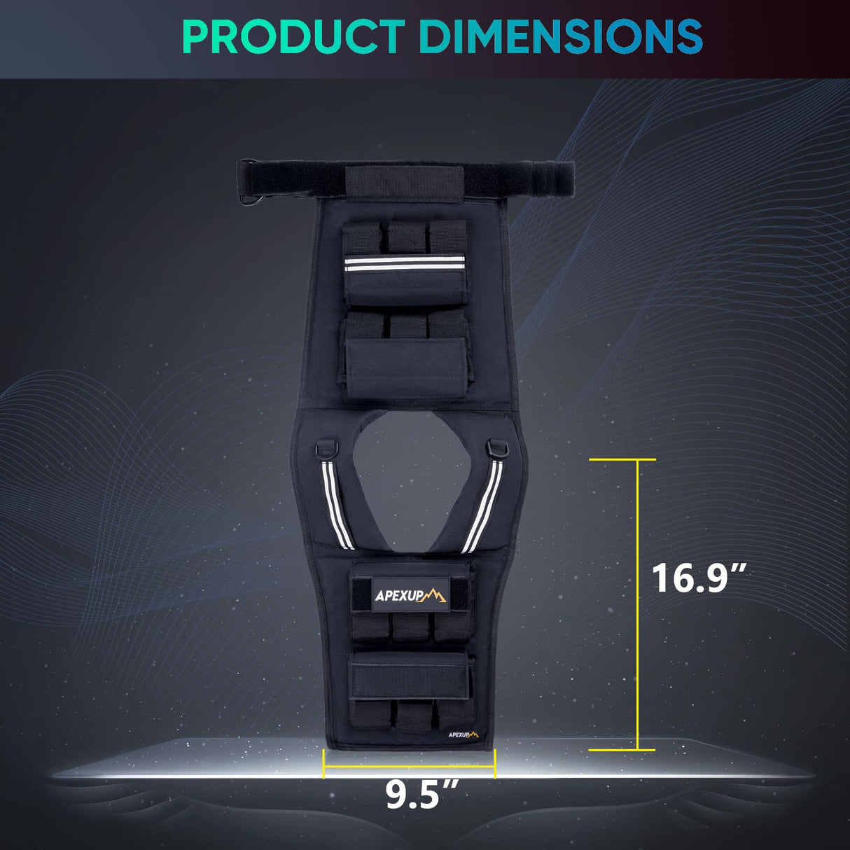 APEXUP Adjustable Weighted Vest Men 20lbs/30lbs/40lbs Weights with Reflective Stripe, Weight Vest Woman Workout Vest for Strength Training Running Walking (30 lbs)