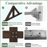 Fomcet Wooden Wedding Arch Frame Square Wood Arch Backdrop Stand 7.2ft