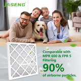 JASENG 10x10x1 Furnace Air Filters 4 Pack, MERV 8 MPR 600 & FPR 5 Filtering, HVAC Air Filter Replacement (exact dimensions: 9 3/4"x9 3/4"x3/4")