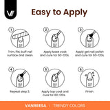 VANREESA 60 Pcs Gel Nail Polish Set, 55 Colors Gel Polish with Base Coat & 4 Effects Top Coat Full-Color Nail Polish Set All Seasons Nail Kit Gifts for Women Girls Nail Salon at Home