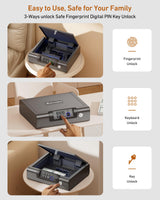 BILLCONCH Gun Safe,Biometric Fingerprint Gun Safe for Handgun Pistol Safes