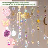 HAPGFS DIY Suncatcher Kit, 402pcs Sun Catchers Making Supplies, Art and Crafts Rainbow Maker for Adults Hanging Prism Sun Catcher with Crystals Indoor Outdoor Garden Party Decor