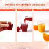 JOLLY CHEF 500 Pack 2 oz Plastic Shot Glasses Clear Disposable Plastic Cups Heavy-duty Party Glasses, Disposable Cups for Thanksgiving Christmas Halloween Party