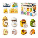 4 Pack Crunchy Squishy Stress Ball,Mango Pudding Peanut & Soap ASMR Fidget