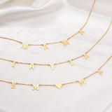 TRANGEL Multiple Initial Necklaces for Women,Custom Name Necklace Personalized,18K Gold Plated Choker Name Necklace Dainty Customize Letter Necklace for Girls
